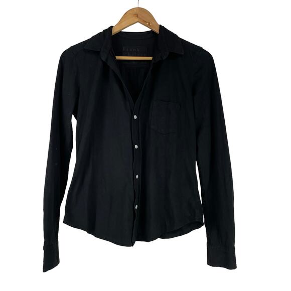 Frank & Eileen NWOT Eileen Woven Button Up in Blackout Stonewashed Denim Size XS - Picture 5 of 13